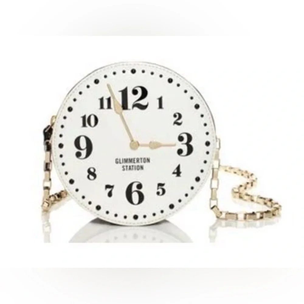 Kate Spade Glimmerton Station Clock Patent Leather Crossbody Bag